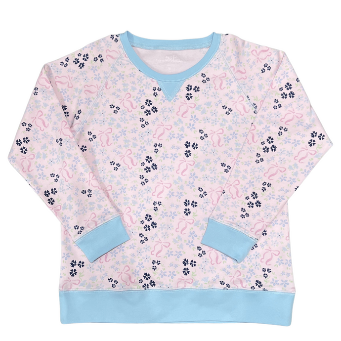 Sally Sweatshirt, Floral Pima Knit