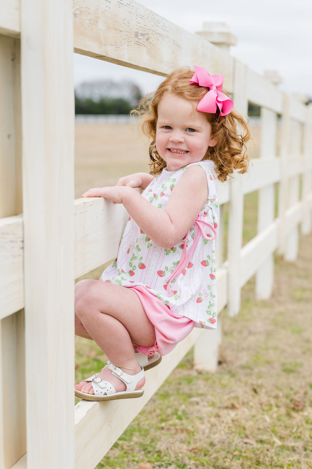 Frannie Knit Bloomer/Banded Short Set, Berry Sweet