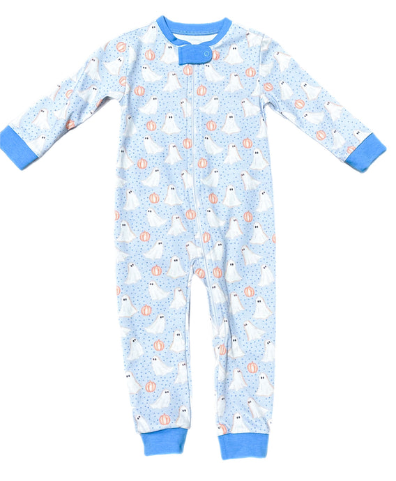 Boys One Piece Zip Up Jammies, Ghost