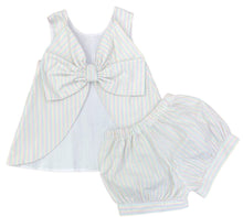 Lottie Bloomer/Banded Short Set, Spring Seersucker Stripe