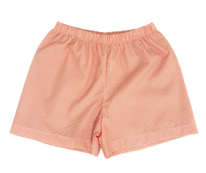 Conrad Shorts Orange Gingham, Pumpkin