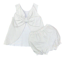 Lottie Bloomer/Banded Short Set, Spring Seersucker Stripe