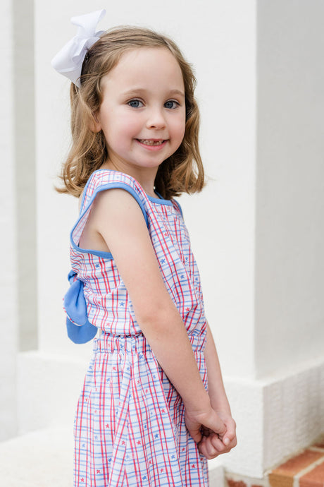 Kristin Knot Dress, Patriotic Knit