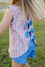 Kinley Knit Bloomer/Ruffled Short Set, Patriotic Knit