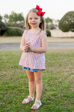 Kinley Knit Bloomer/Ruffled Short Set, Patriotic Knit