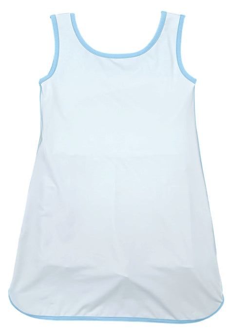 White Tennis Dress w/ Blue Trim, Serve It Up