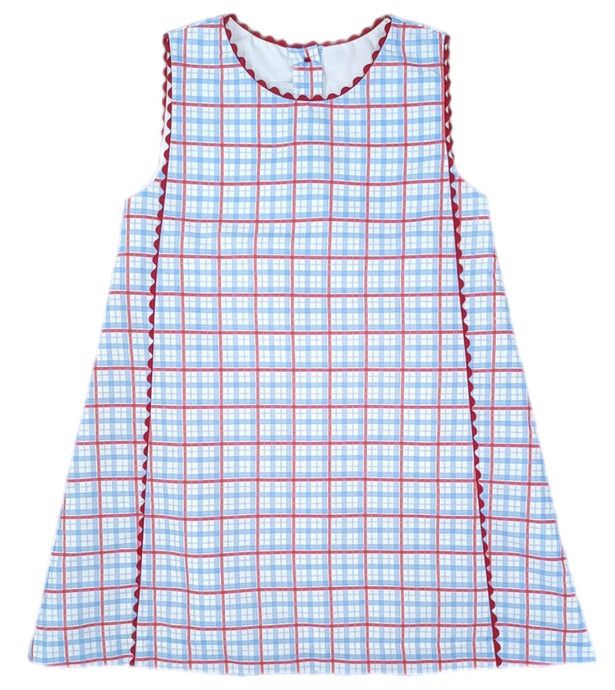 Shelby Dress, Patriotic Plaid