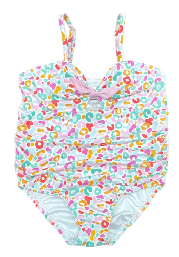 One Piece Knot Swim BE, Summer Cheetah (Ready to Ship)