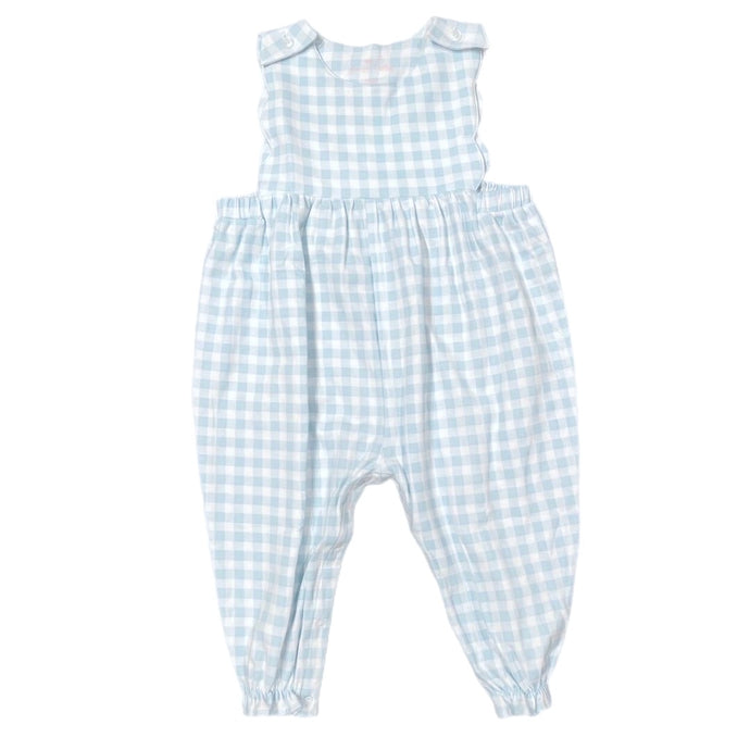 Savannah Scalloped Longall, Blue Gingham