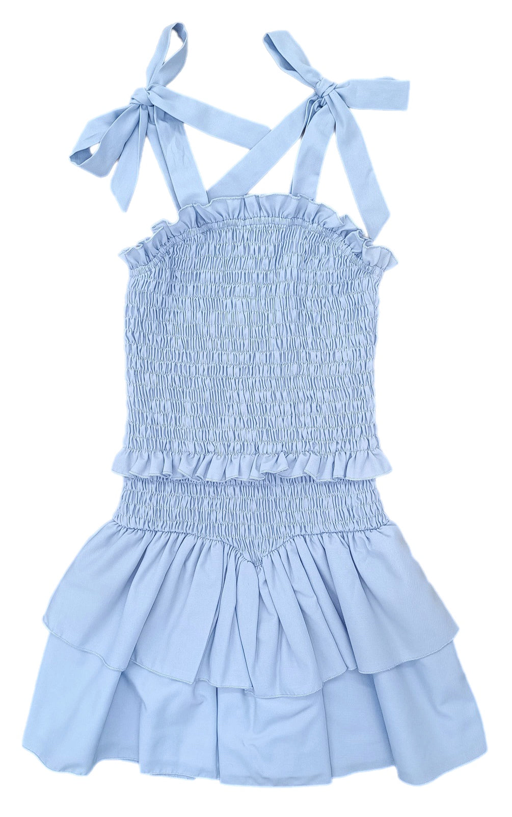 Smocked Woven Dress BE, Blue