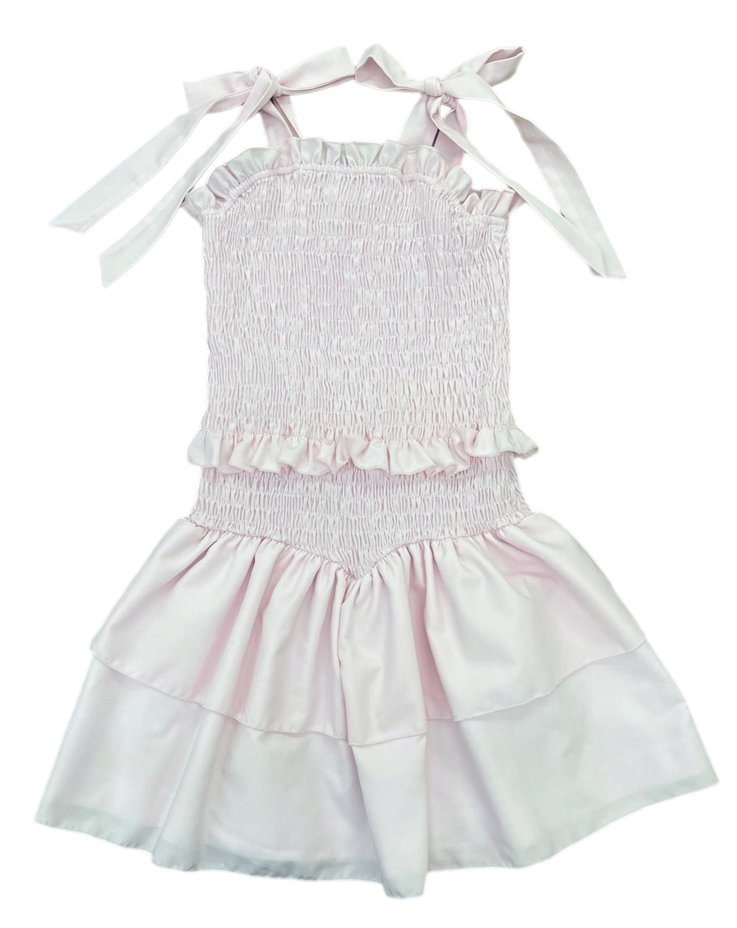 Smocked Woven Dress BE, Light Pink