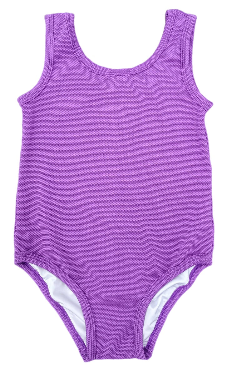 One Piece Swim, Textured Purple BE