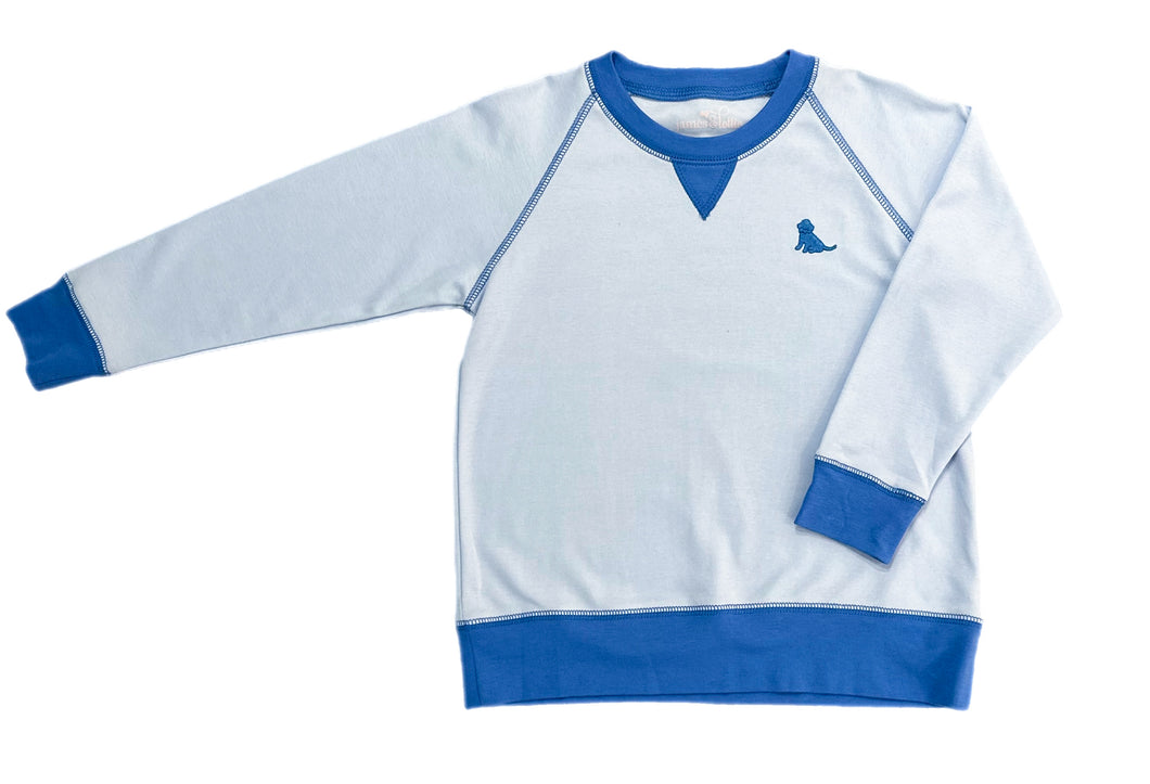 Boys Basics Sam Sweatshirt, Light Blue (Ready to Ship)