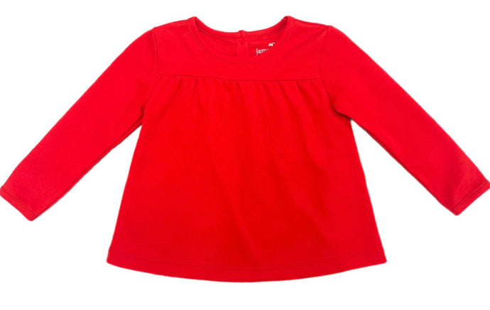 Basics Isla Knit Top, Red