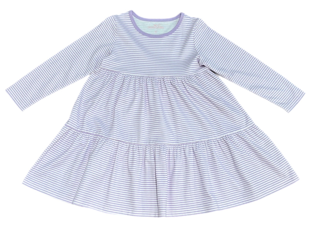 Basics Brynn Knit Dress, Lavender Stripe (Ready to Ship)