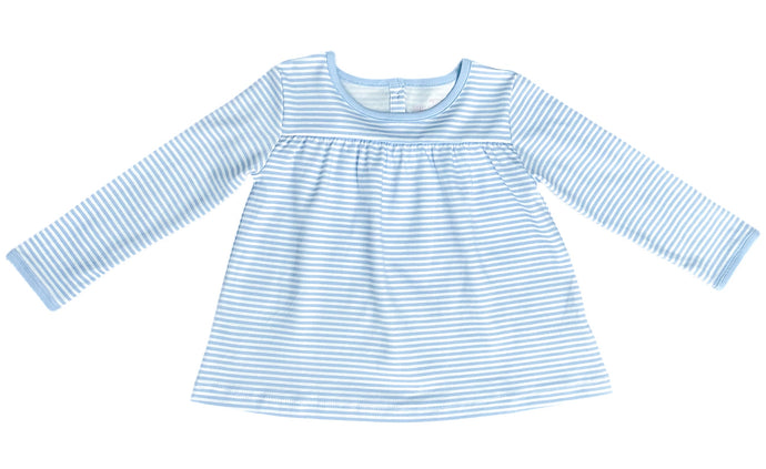 Basics Isla Knit Top, Light Blue Stripe