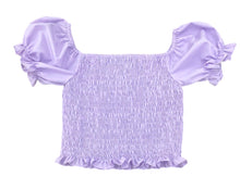 Smocked Woven Top BE, Lavender