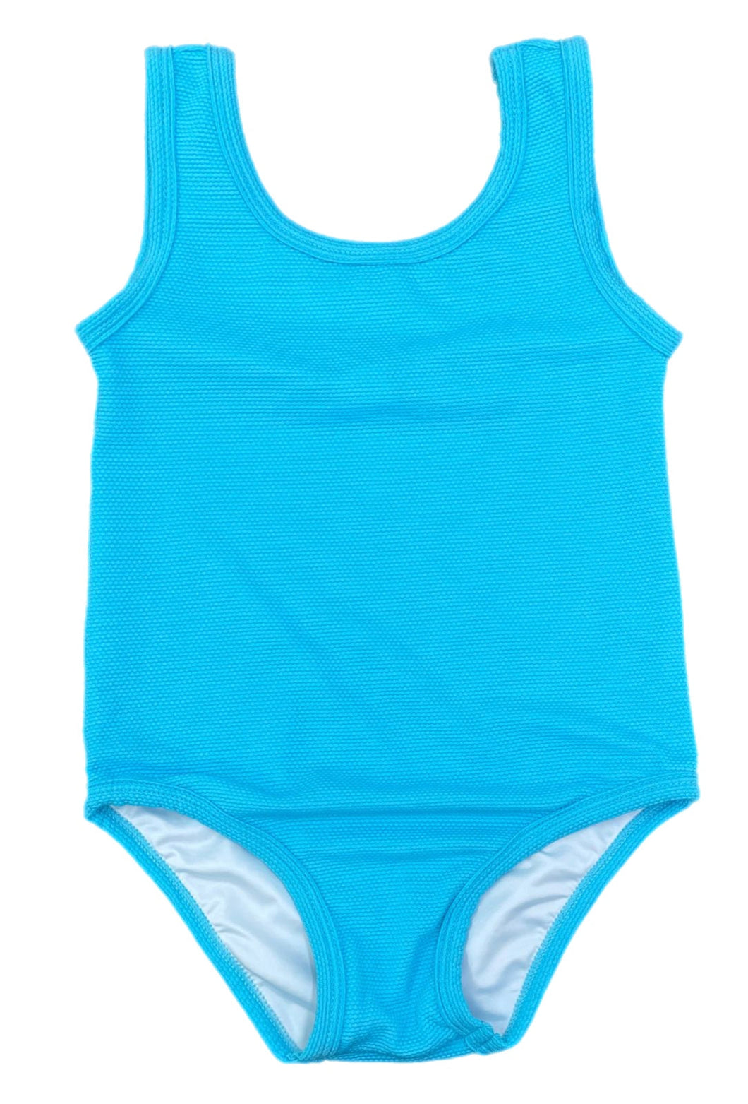 One Piece Swim, Textured Blue BE