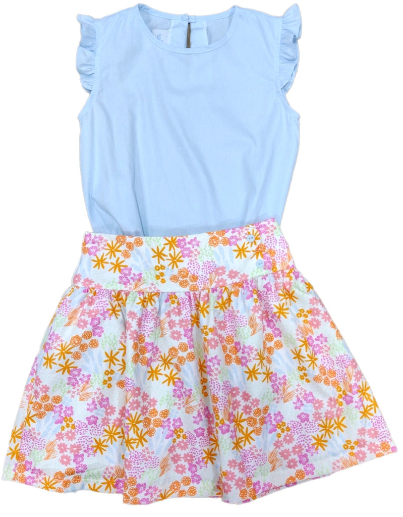 Penelope Skirt Set, Sea Floral – James and Lottie INC