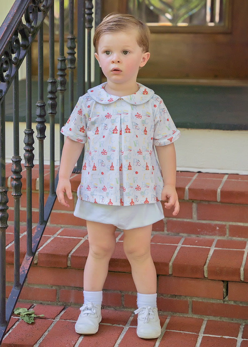 Rory Diaper Set TOP ONLY, Back to School