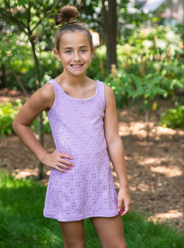 Eyelet Tennis Dress BE, Lavender (Ready to Ship)