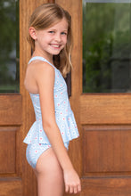 Collette Peplum Swim, Patriotic Daisy