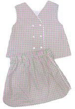 Layla Skirt Set, Pink and Green Check