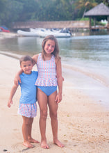 Collette Peplum Swim, Stars and Stripes