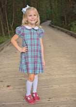 Paige Pleat Dress, Green Christmas Plaid (Ready to Ship)