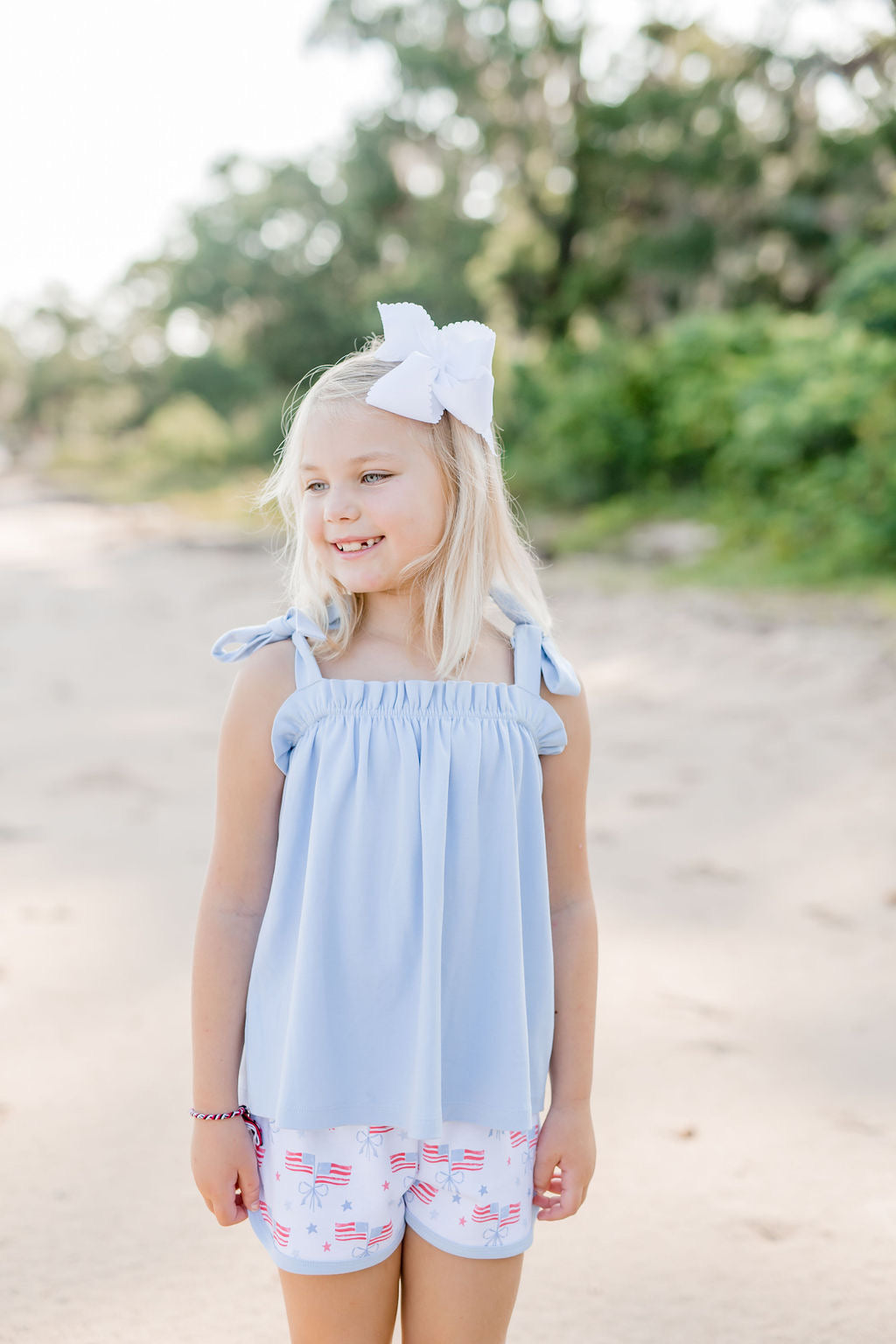 Light Blue Knit Tie Top, Our Country