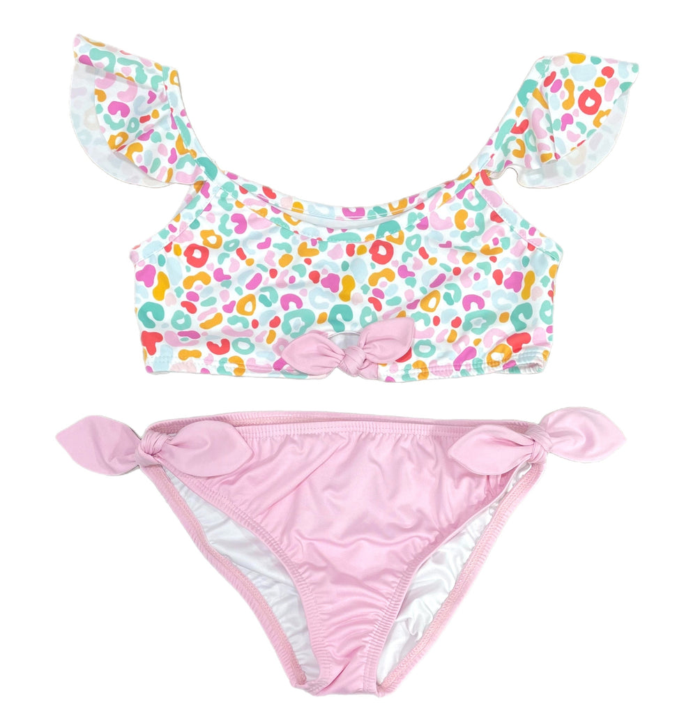 Two Piece Knot Swim BE, Summer Cheetah – James and Lottie INC