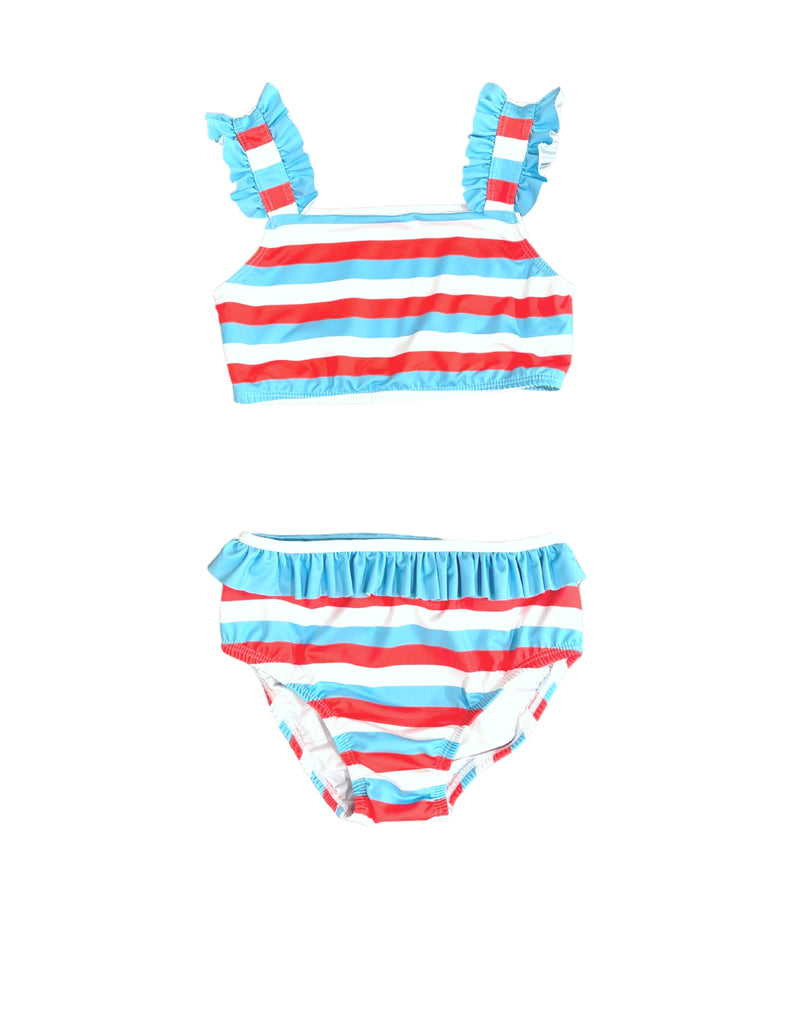 Hallie Two-Piece Swim, Patriotic Stripe – James and Lottie INC