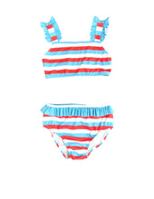 Hallie Two-Piece Swim, Patriotic Stripe