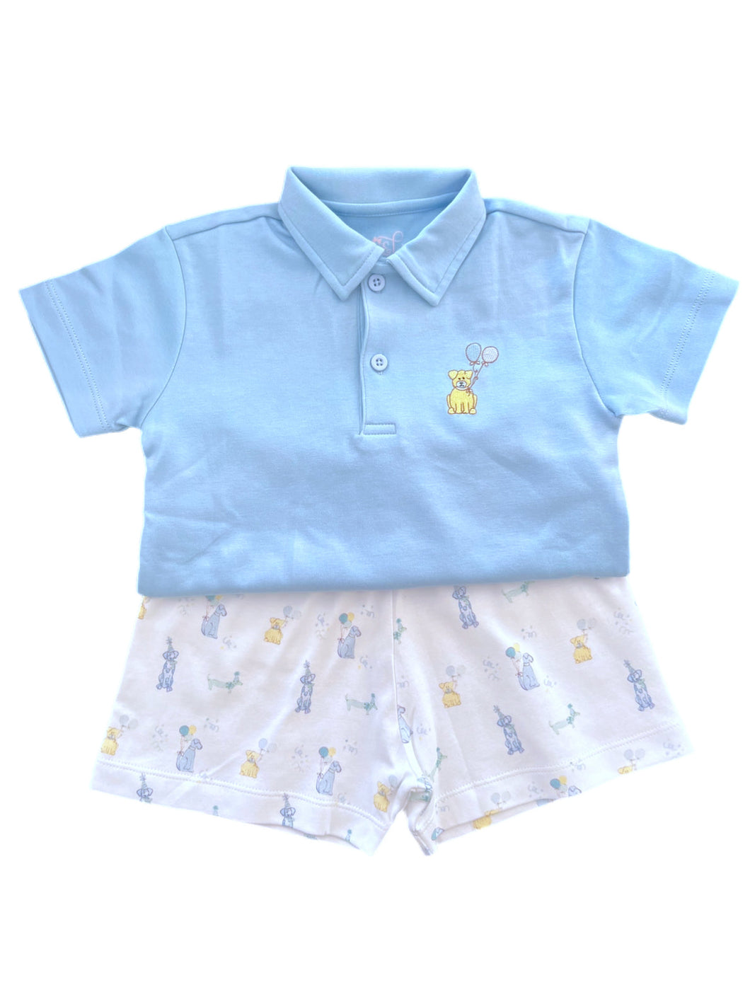 Light Blue Polo Yellow Puppy, Pawty Pups