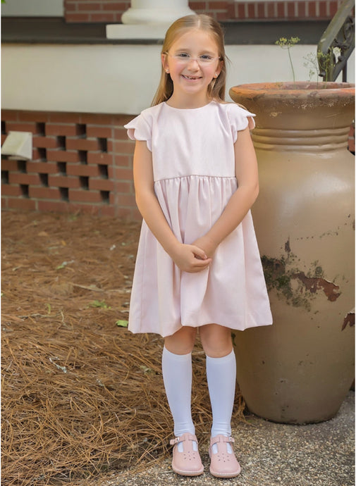 Sadie Cap Sleeve Dress, Pink Cord